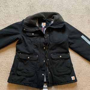 Women's Carhartt Jacket - Wesley Carhartt Brown Weathered Duck Full Zip Jacket